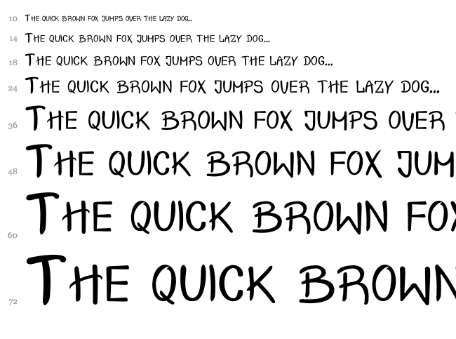Crash Test font waterfall